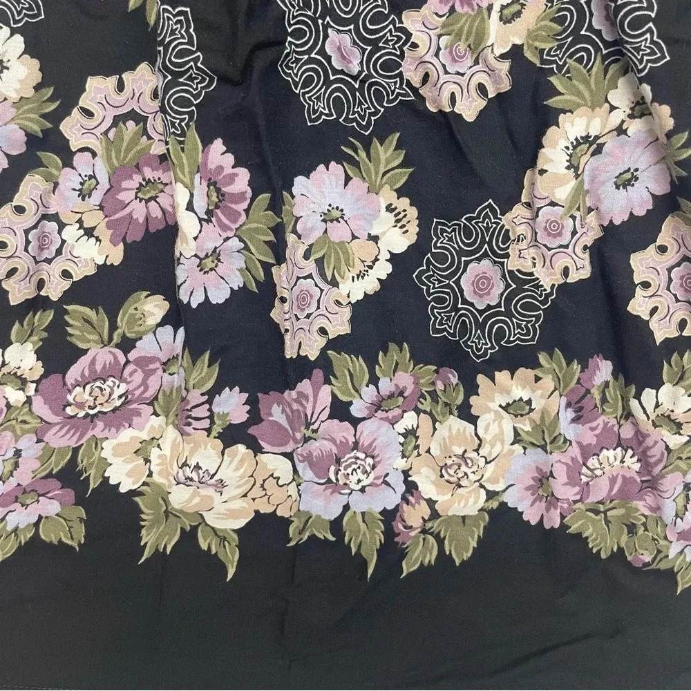 Karen Scott whimisgoth maxi skirt purple flowers women’s 12 cottage core